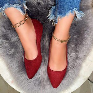 Women's Classic Pointy Toe Ballet Flat Shoes